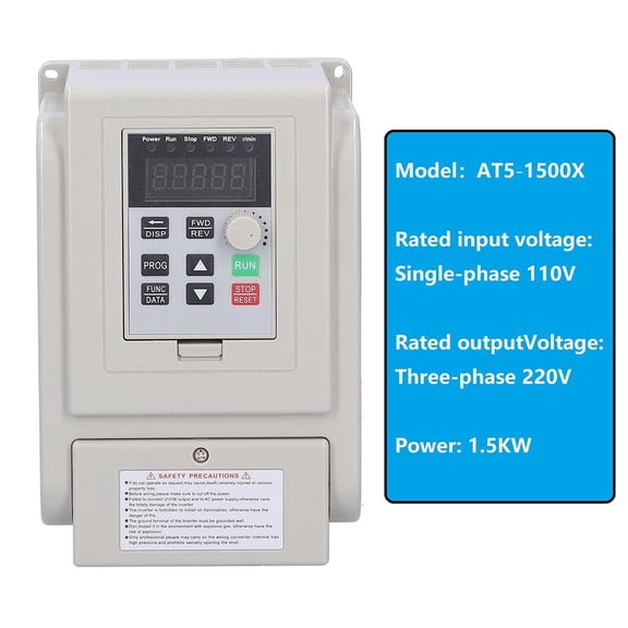 Variable Frequency Drive 1phase 110VAC Input 3phase 220VAC Output Inverter 1500W