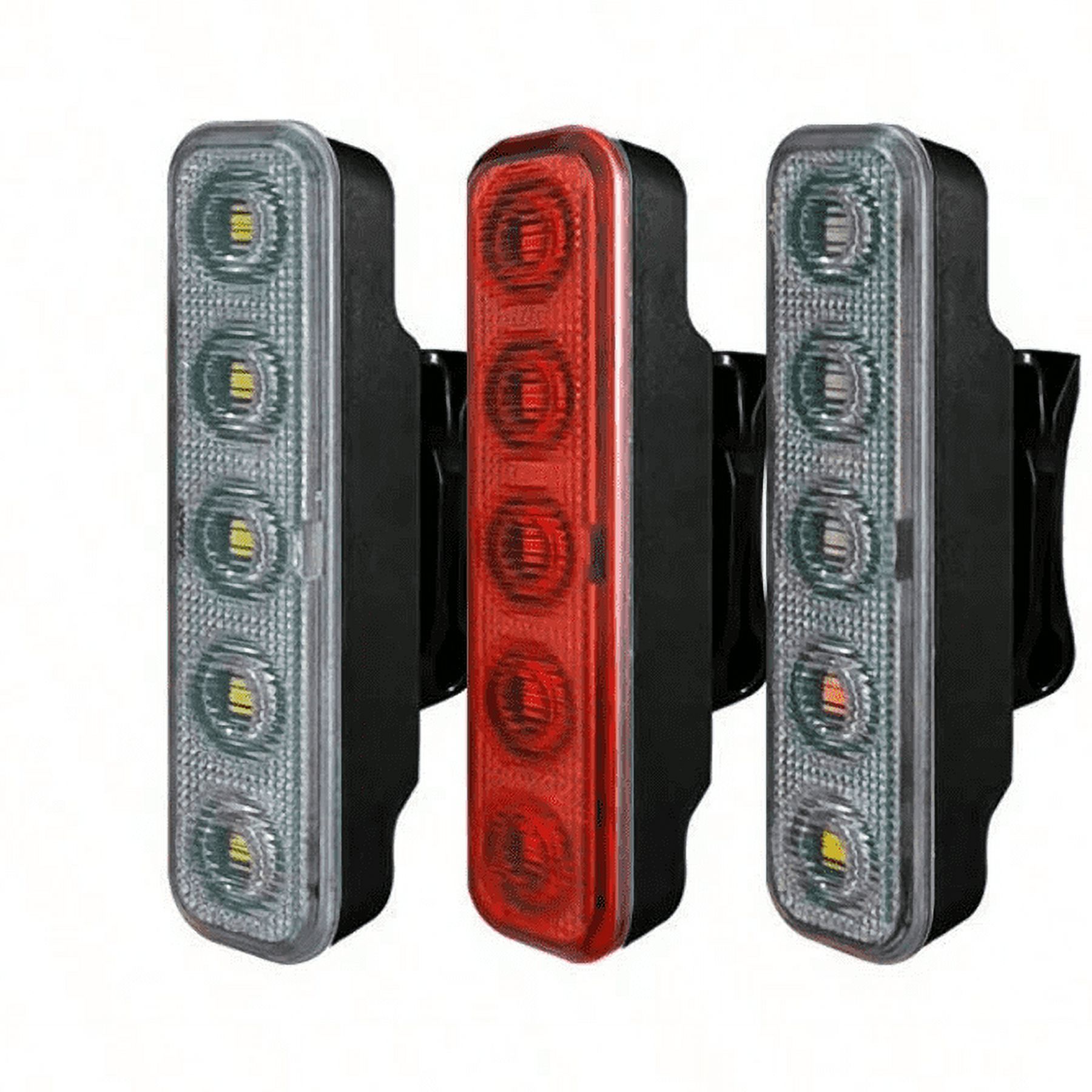 Variable LED Tail Light, High Visibility, 360-Degree Beam, Durable Plastic Construction, For Cycling Safety, Auto Brake Light, Reflective Surface, Night Riding, Road Safety Gear, Bksdlh