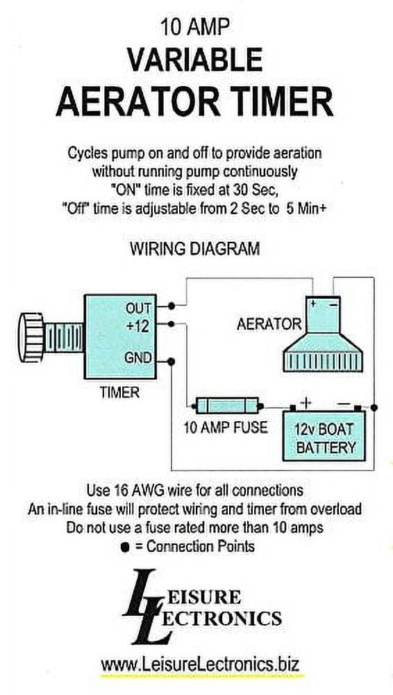 Variable Livewell Timer Aerator Pump 12V Switch for Boat