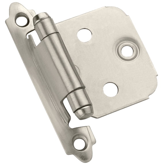Amerock Self-Closing Overlay Hinge - Satin Nickel - 2 Pack