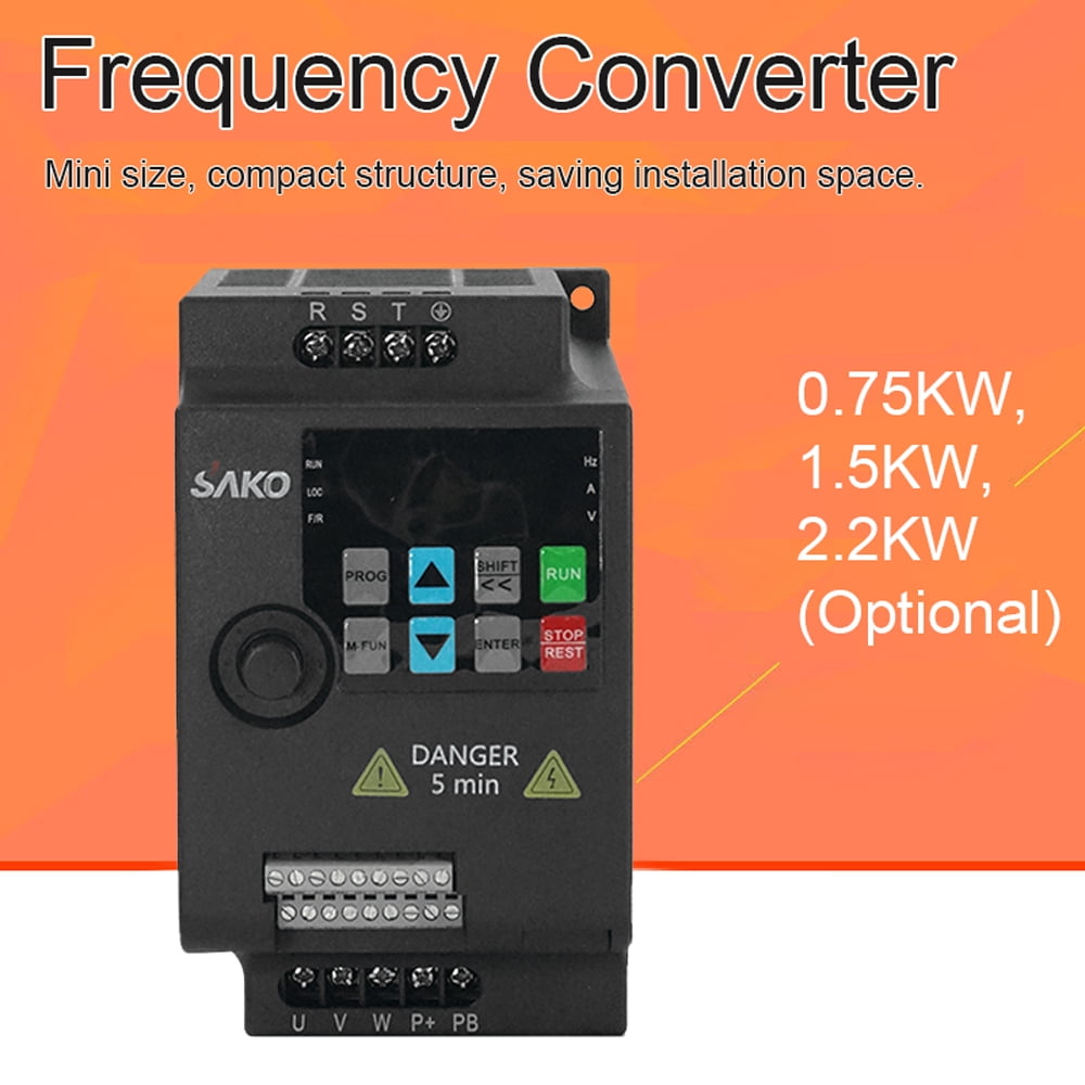 Variable Single Phase AC220V Vector Inverter VFD Variable Frequency ...