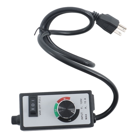 "Variable Speed Controller, Router Fan Electric Motor Rheostat, 1500W 120V 15A"