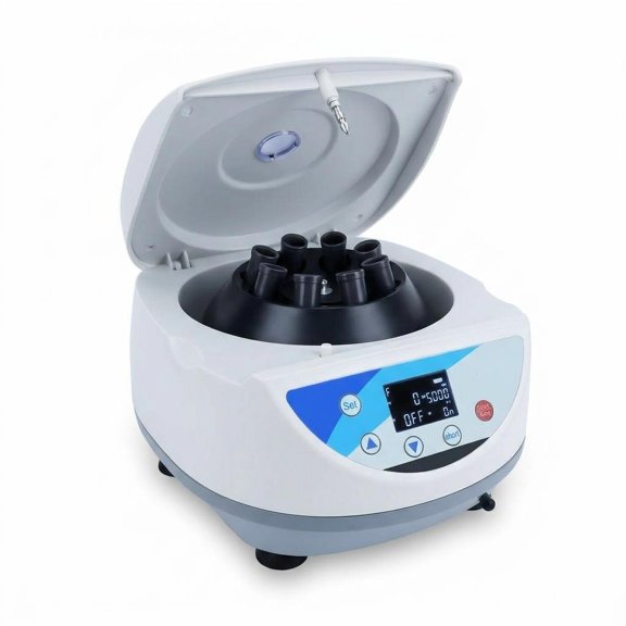 Variable Speed Lab Centrifuge with Timer, 8 Position Digital Benchtop Centrifuge, Sturdy Body Centrifuge Machine for Biomedical Research