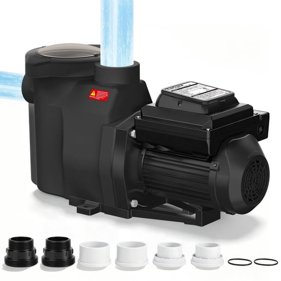 Variable Speed Pool Pump 2.0HP Energy Efficient Inground Pool Pump with CEC Certified & ETL Listed, Ultra Quiet, Built-in Timer, High Flow, Self-Priming, 230V, 1-Year Warranty