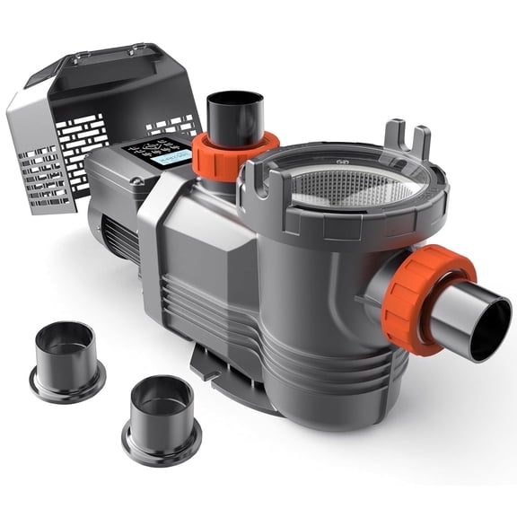 Variable Speed Pool Pump, 230V 2.5 HP Pool Pump Inground with Self Priming, Intelligent Timer Control, Large Filter Basket, Energy Efficient, High Flow, Ideal for Swimming Pools Spas