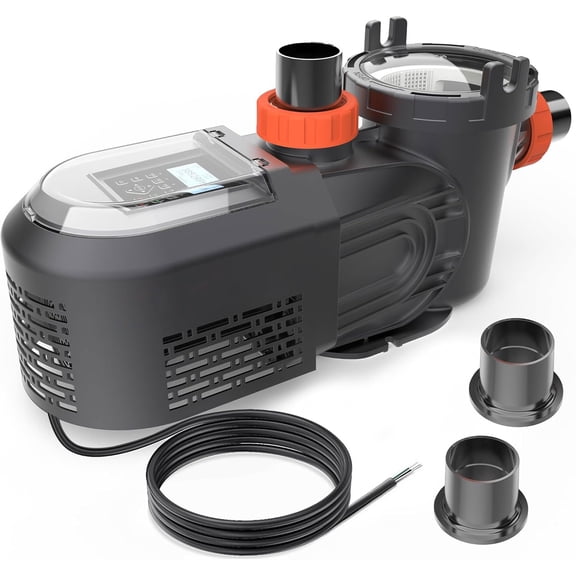 Variable Speed Pool Pump Inground 1.8HP, 230V, Energy Efficient Above Ground Pool Pump with Filter Basket, Smart & Efficiency - 2 Years Warranty