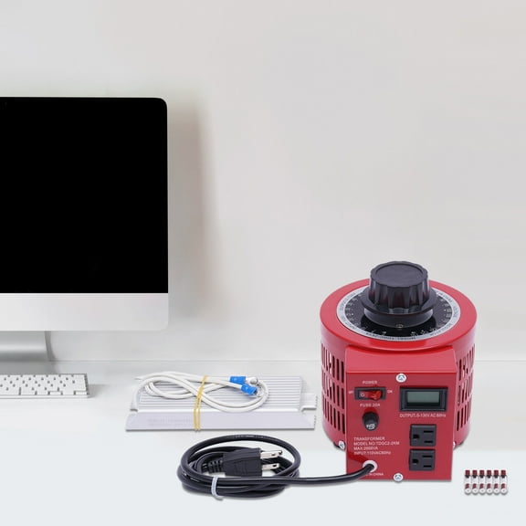 Variable Transformer 2000VA 110V 60Hz Varic 0-130 Volt Adjustable Output Variable AC Voltage Regulator with US Plug