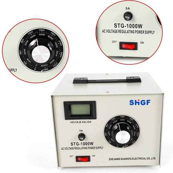 Variac Auto Transformer, 110V 0-300V STG-1000W Step Up and Down Variac Digital Display Autotransformer Single Phase AC Voltage Regulator Power Supply Converter Transformer for US Plug$$Electrical