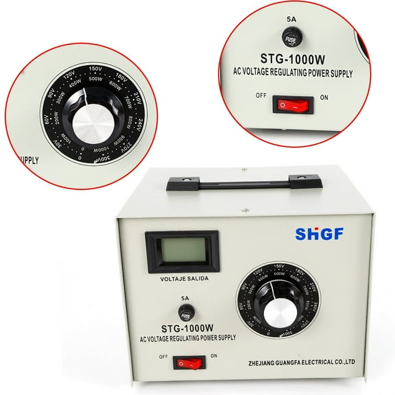 Variac Auto Transformer AC Variable Voltage Regulator Metered 1000W 0-300V USA