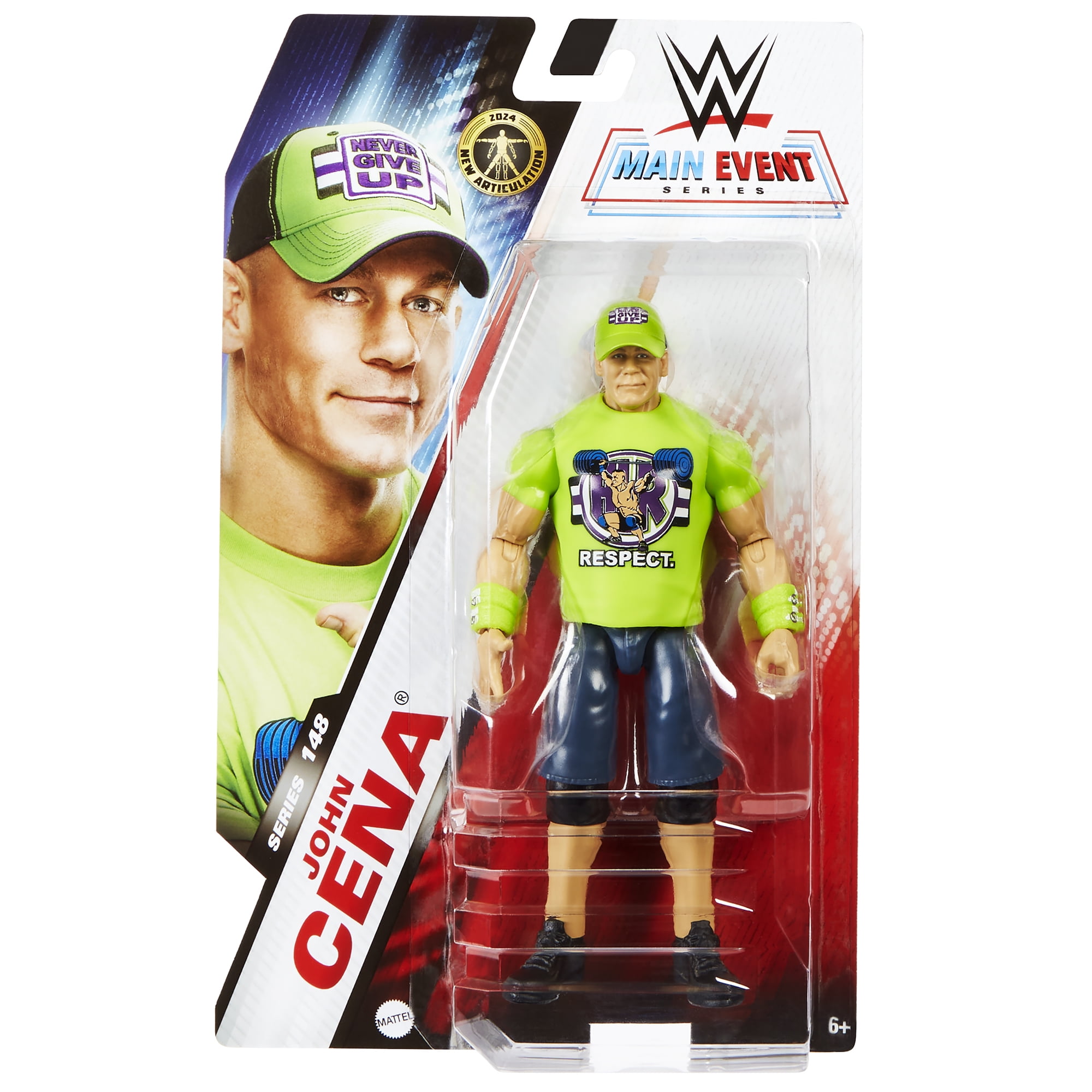 Variant - Green) John Cena - WWE Main Event 148 Mattel WWE Toy 
