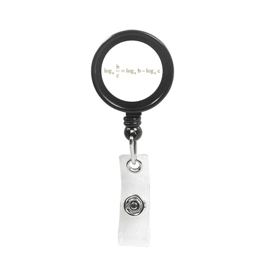 Variation Mathematical Formula Expressions Calculations Retractable Keychain Badge Holder ID Badge