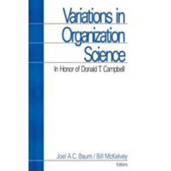 Pre-Owned Variations in Organization Science: In Honor of Donald T Campbell (Hardcover) 0761911251 9780761911258