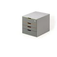 thumbnail image 1 of Varicolor Safe 4 Drawer Desktop Storage Box with Locking Top Drawer - Gray & Multi Color, 1 of 1