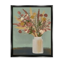 Varied Botanical Sprigs Arrangement Botanical & Floral Graphic Art Jet Black Framed Art Print Wall Art