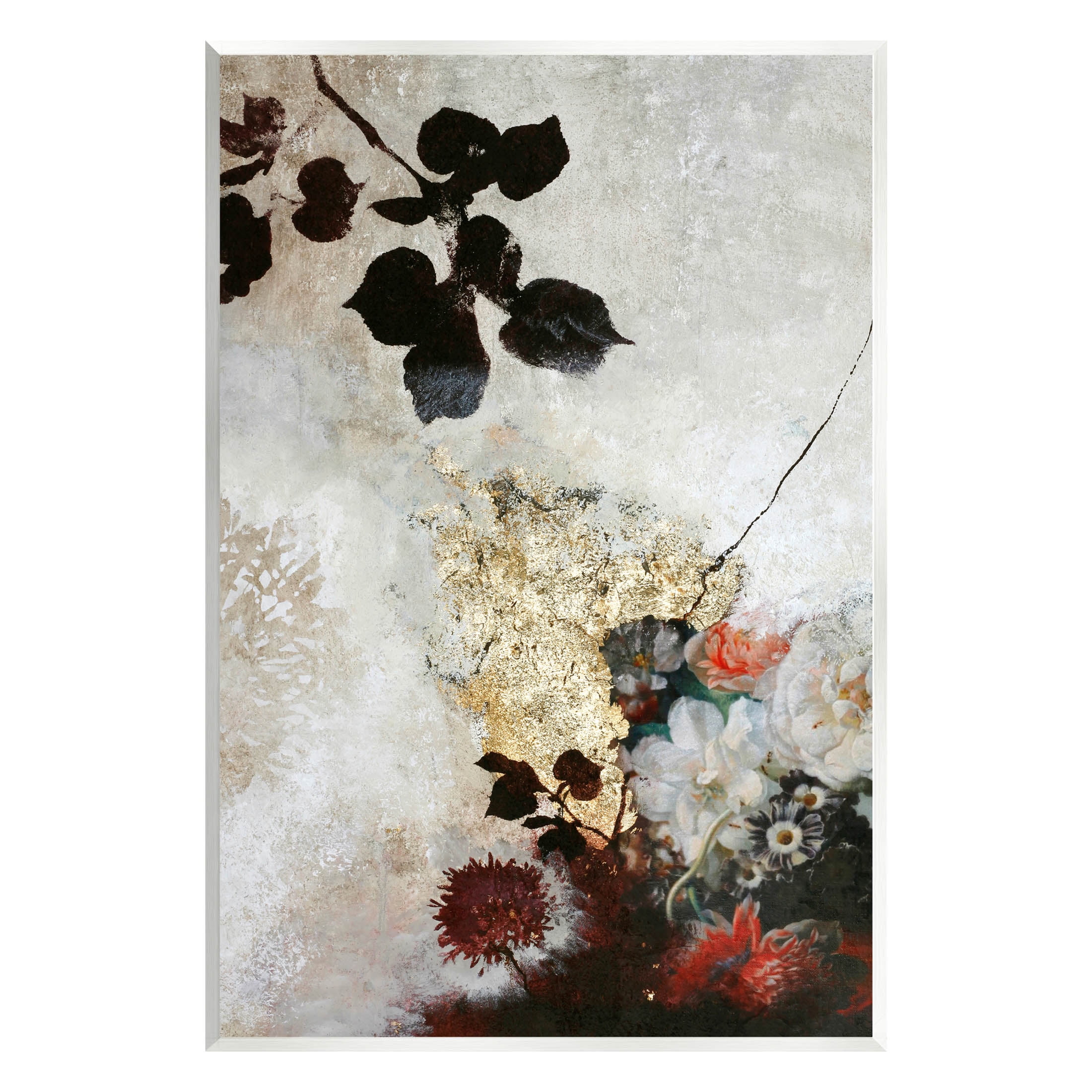 Varied Modern Floral Silhouettes Abstract Graphic Art Unframed Art Print Wall Art