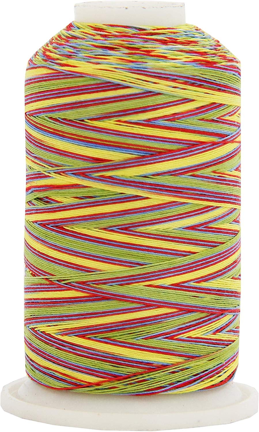 Threadart Multicolor 100% Cotton Thread | Variegated Colors for Quilting, Sewing, and Embroidery | 40/3wt - 600M (660 Yards) Cones | Long Staple Low Lint | Carnival Color 2653