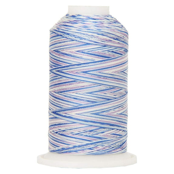 Threadart Multicolor 100% Cotton Thread | Variegated Colors for Quilting, Sewing, and Embroidery | 40/3wt - 600M (660 Yards) Cones | Long Staple Low Lint | Pastel Bouquet Color 7722