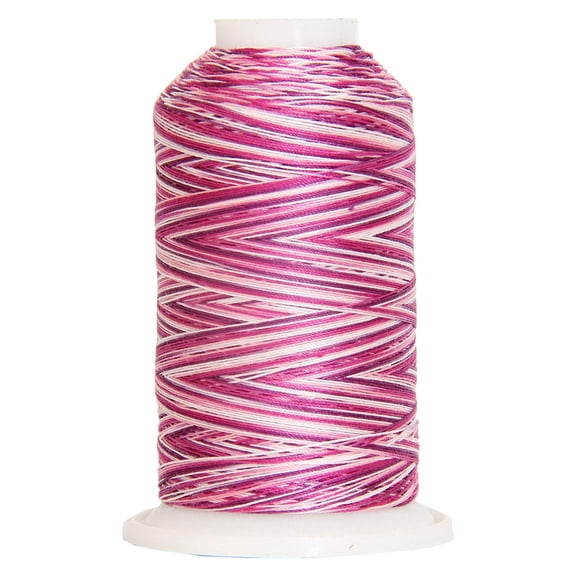 Threadart Multicolor 100% Cotton Thread | Variegated Colors for Quilting, Sewing, and Embroidery | 40/3wt - 600M (660 Yards) Cones | Long Staple Low Lint | Wine Vineyard Color 7737