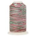thumbnail image 1 of Threadart Multicolor 100% Cotton Thread | Variegated Colors for Quilting, Sewing, and Embroidery | 40/3wt - 600M (660 Yards) Cones | Long Staple Low Lint | Holiday Color 7739, 1 of 8