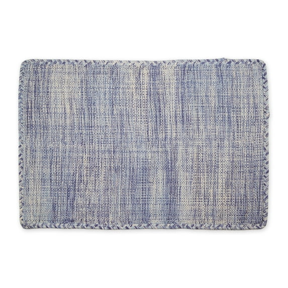 Variegated Blue Hand-Loomed Rug 2x3-ft