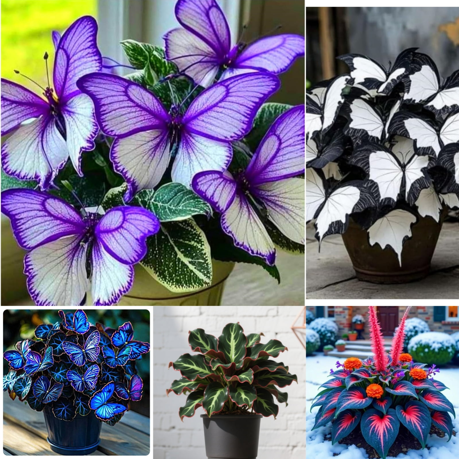 Variegated Blue Hosta Bulbs,Hard-Resistant-Shade-Loving-Perennial ...