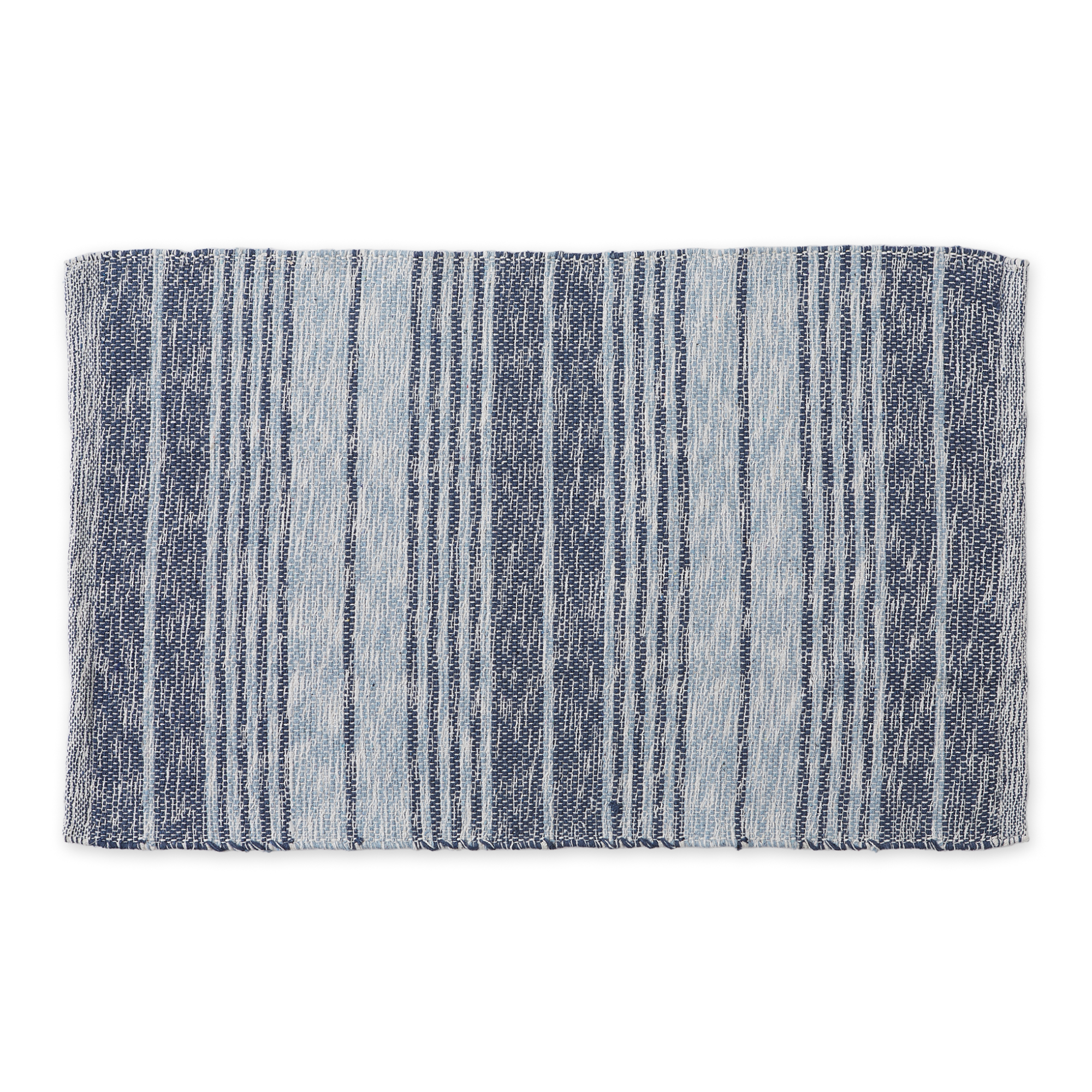 Variegated French Blue Recycled Yarn Rug 2x3-ft - Walmart.com