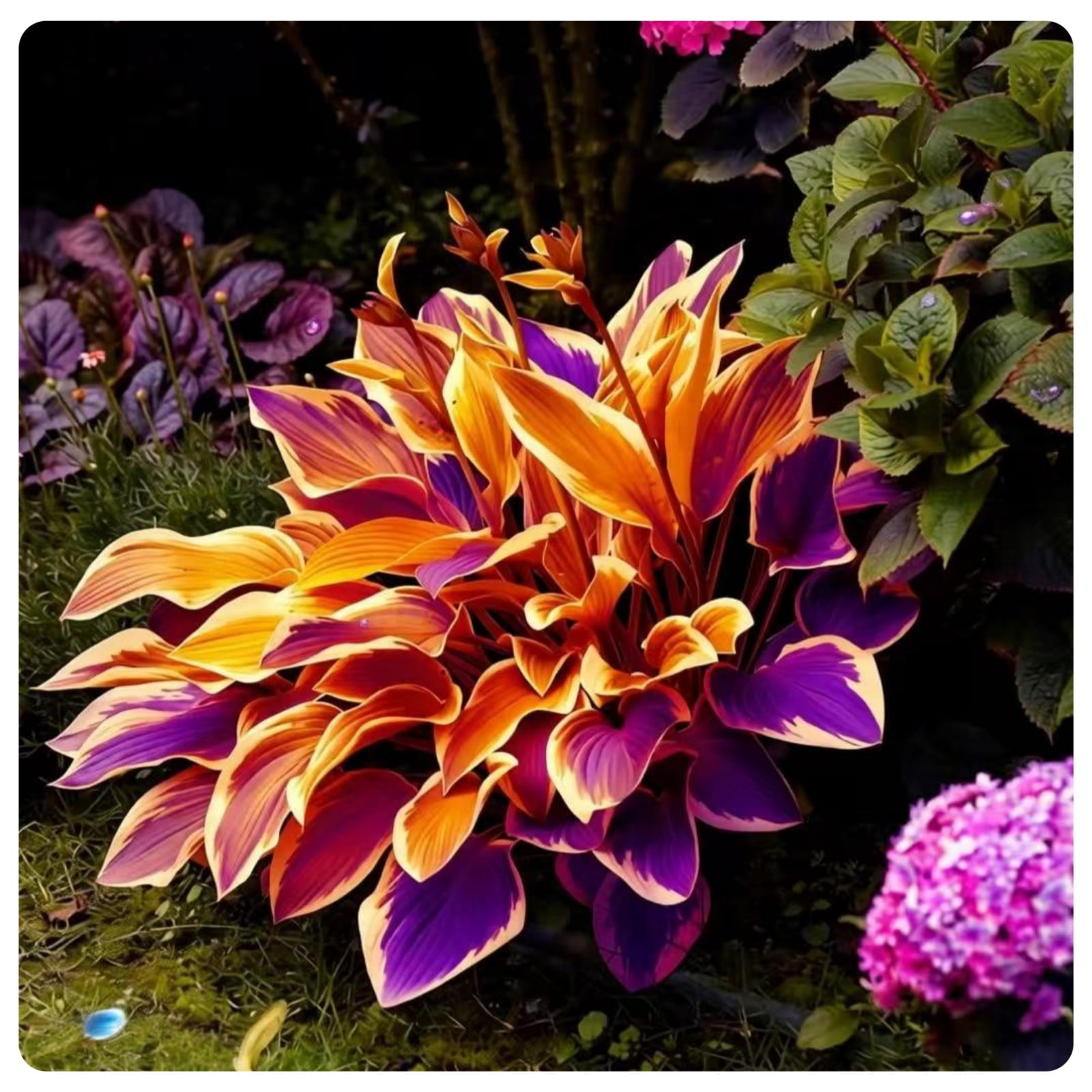 Variegated Hosta, Perennial Shade Garden Decor for Plant Hangers ...