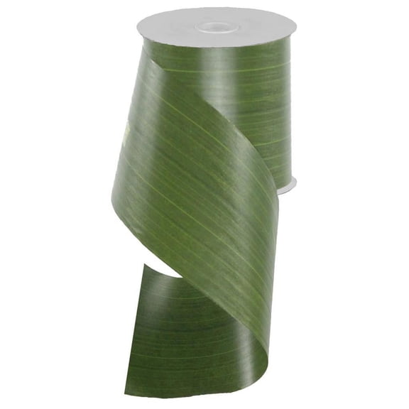 Variegated Moss Green Leaf Ribbon - 4 1/4" x 50 Yards, Fall, Halloween, Thanksgiving, Christmas, Gift Wrapping, Wreaths, Bows, Present, Swag, DIY, Earth Day, Birthday