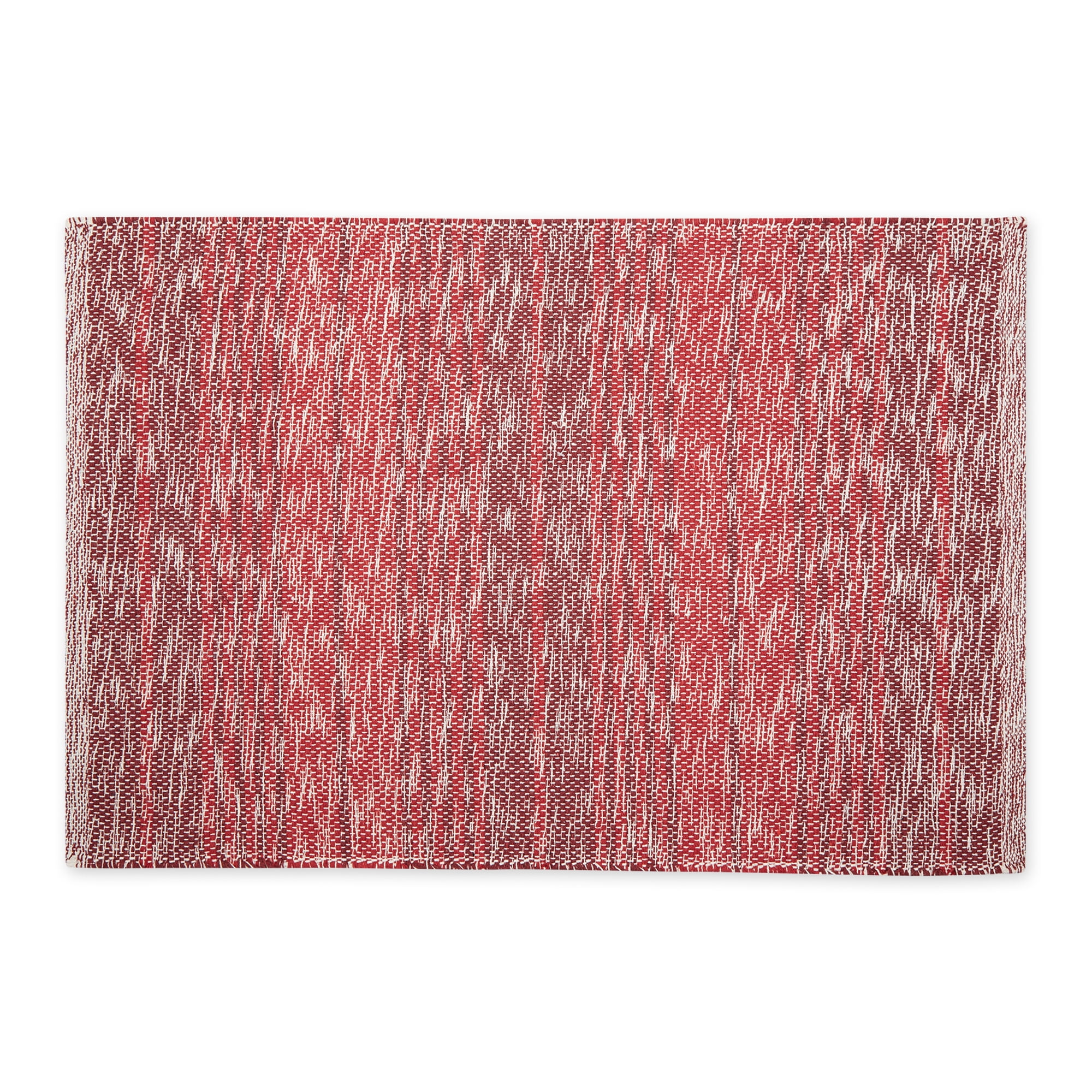 Red Striped Recycled Yarn Rug, 2X3 Ft