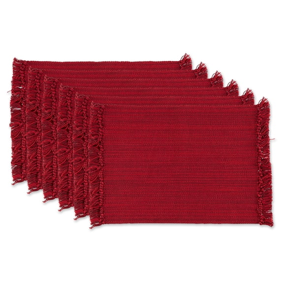 Variegated Redwood Fringe Placemat (Set of 6)