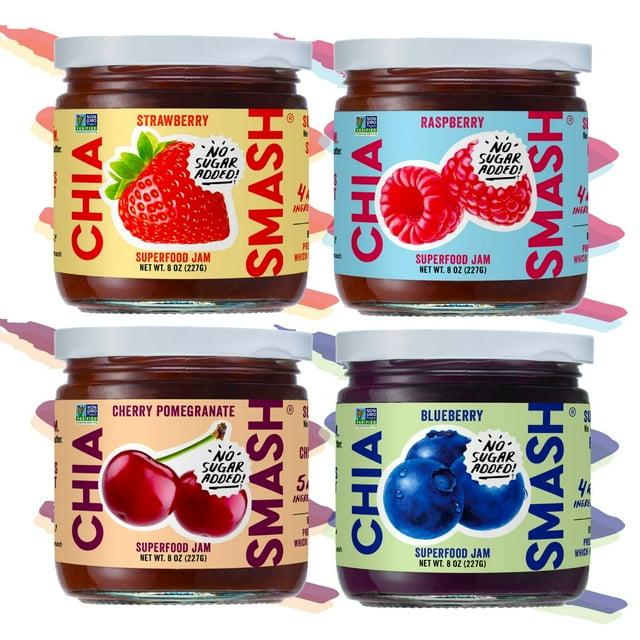 Variety 4Pack No Sugar Added, Naturally Sweet Jelly Keto Friendly