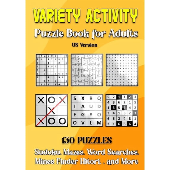 Variety Activity Puzzle Book for Adults : Sudoku, Word Search, Mazes ...