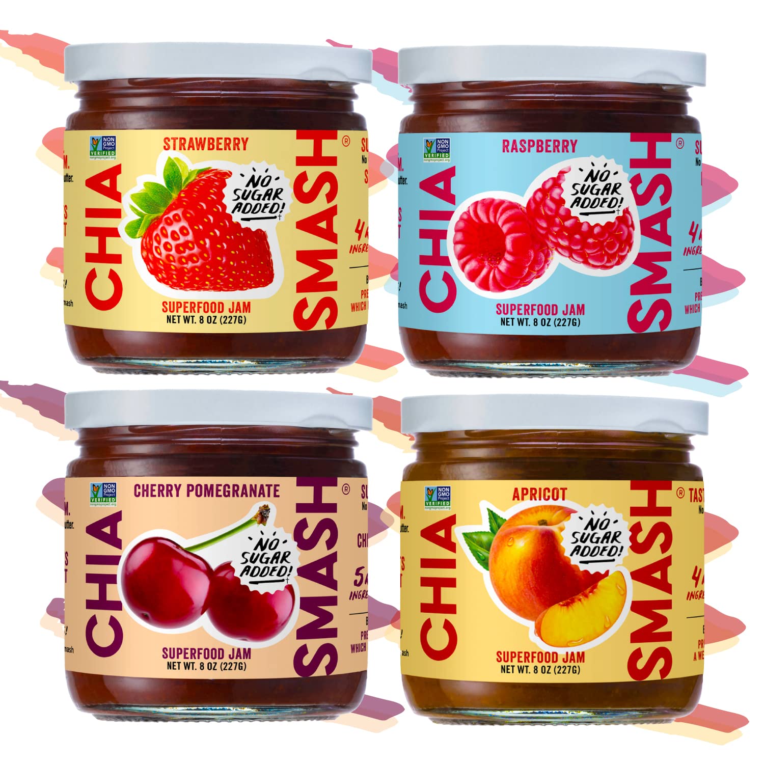 Variety Adventure 4Pack No Sugar Added, Naturally Sweet Jelly Keto