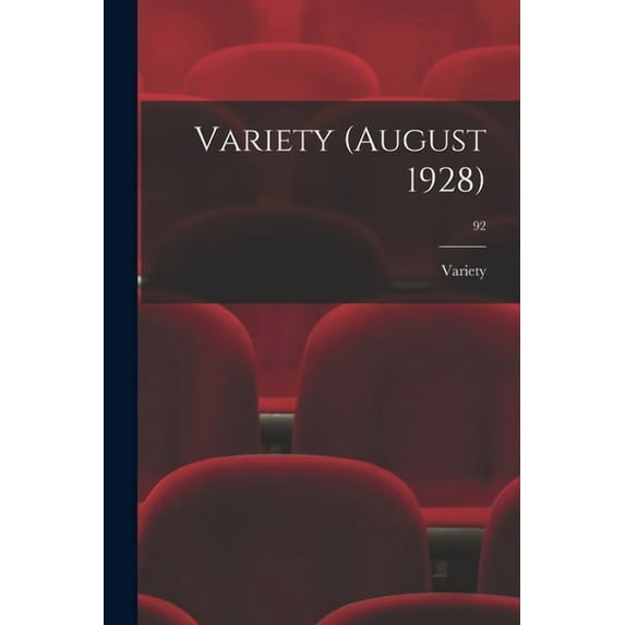 Variety (August 1928); 92, (Paperback)