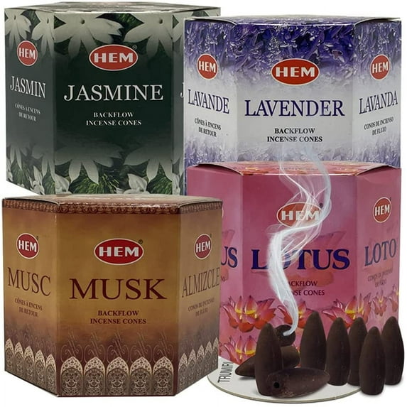 Variety Backflow Incense Cones For Waterfall And Mat Bundle Inciensos Aromaticos|Incienso|Inciense|Insienso