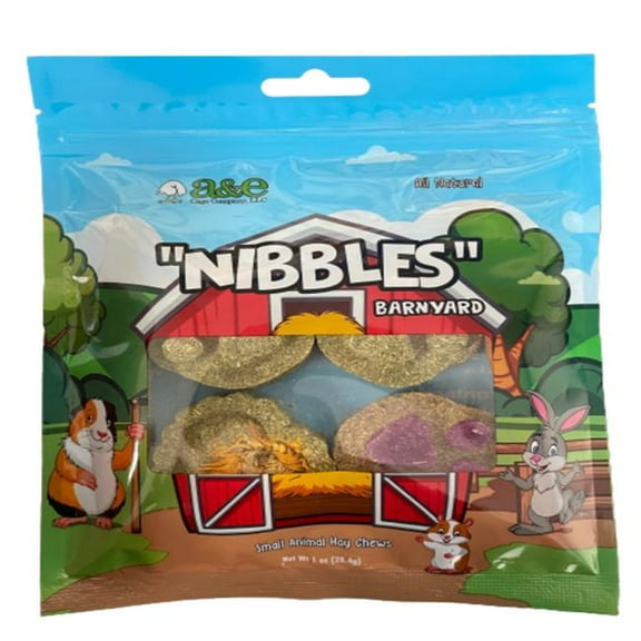 Variety Barnyard Nibbles Small Animal Bites Hay Chews - 6 Piece