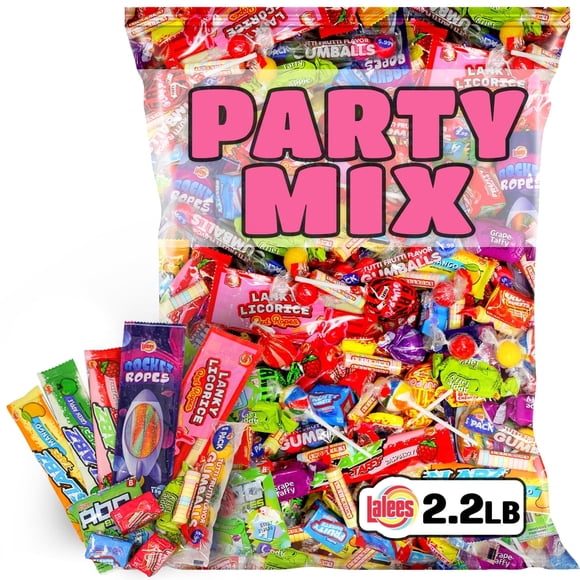 Lalees Assorted Candy Mix, 2.2 lb Bulk Individually Wrapped Candy Variety Pack for Piatas, Goodie Bags, Candy Bowls, Party Favors & Events