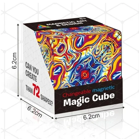 Variety Geometric Changeable Magnetic Magic Cube Anti Stress 3D Hand Flip Puzzle Cube Kids Stress Reliever Fidget Toy