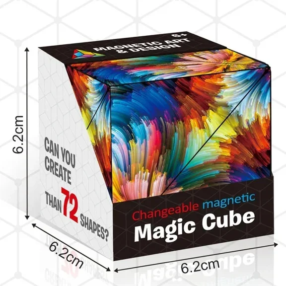Variety Geometric Changeable Magnetic Magic Cube Anti Stress 3D Hand Flip Puzzle Cube Kids Stress Reliever Fidget Toy
