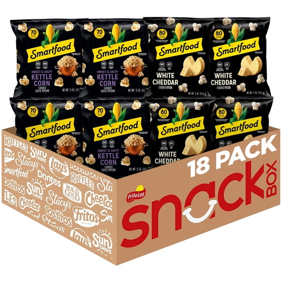 Variety Pack 0.5 Ounce Smartfood Popcorn Of 18