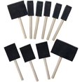 thumbnail image 1 of Variety Pack of Foam Sponge Wood Handle Paint Brush Set (Value Pack 10). Lightweight, Durable and Great for Acrylics, Stains, Varnishes, Crafts and Art Projects for Kids and Adults, 1 of 1