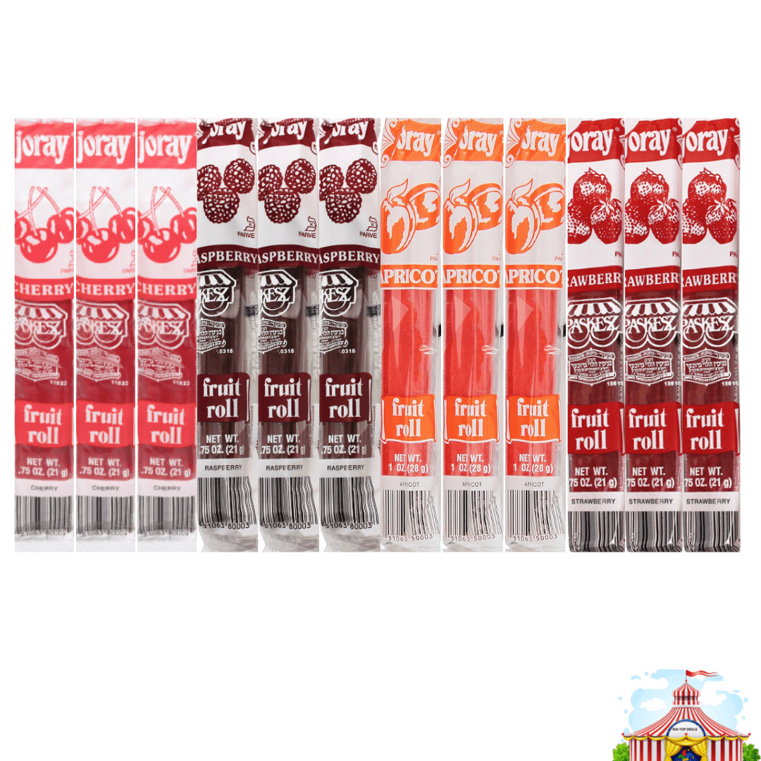 Variety Pack Fruit Roll Joray - 4 Delicious Flavors: Raspberry, Apricot ...