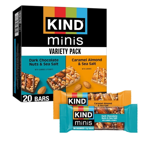 Variety Pack Gluten Free Low Sugar Calorie Snacks Dark Chocolate Nuts Sea Salt Caram... Snack Bars
