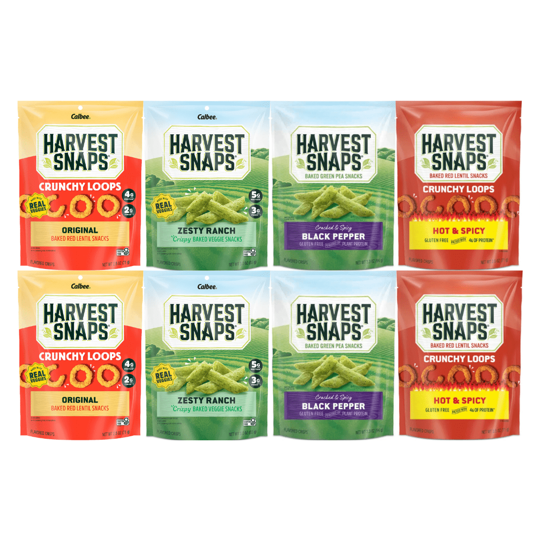 Wasabi Ranch Variety Pack Harvest Snaps Veggie Chips - Kick'n BBQ, Hot & Spicy ...