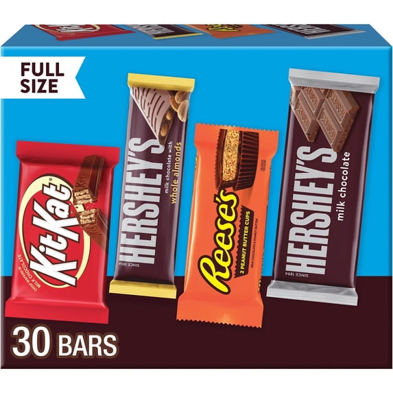 Variety Pack, Milk Chocolate Candy, 30 pk.