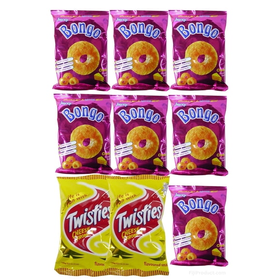 Variety Pack Snacks - Cheese Bongo, Cheese Twisties (Value Pack Of 9) Pacific Islanders All-time Favorite Snacks ...