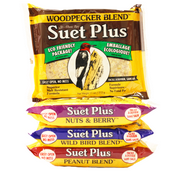 Variety Pack of 4 Flavors of Suet Cakes for Wild Birds 11 Ounces Each