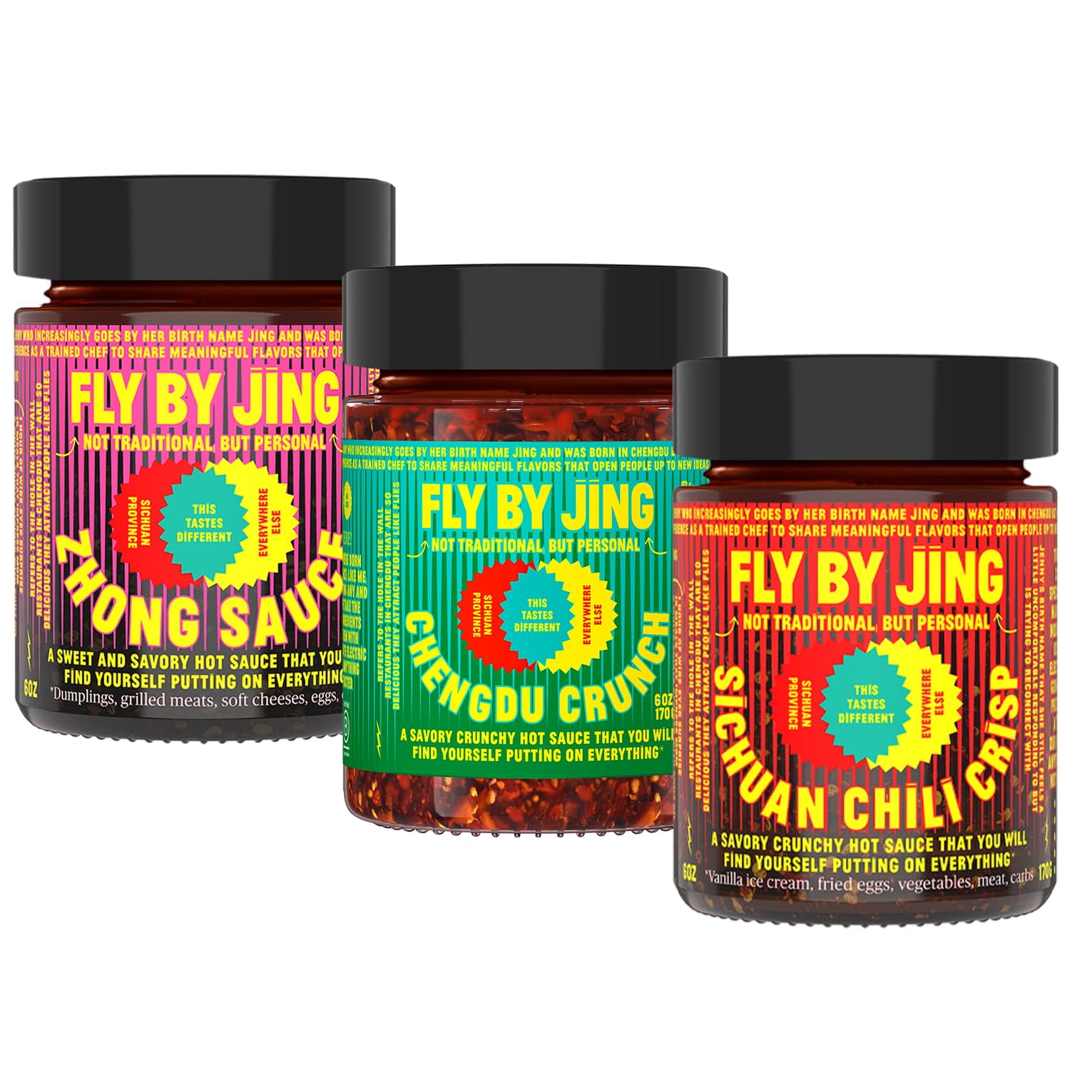 Variety Pack w/Sichuan Chili Crisp, Zhong Sauce & Chengdu Crunch, All