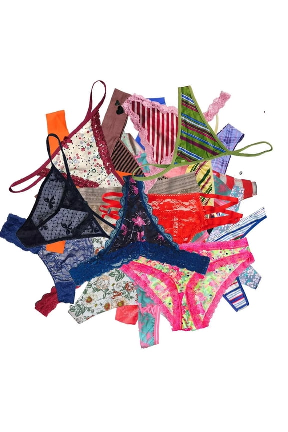 Variety Panties Thong Pack for Women Underwear Bikini Hipster G-String Tangas Assorted Multipack Thong,Size S,20pc