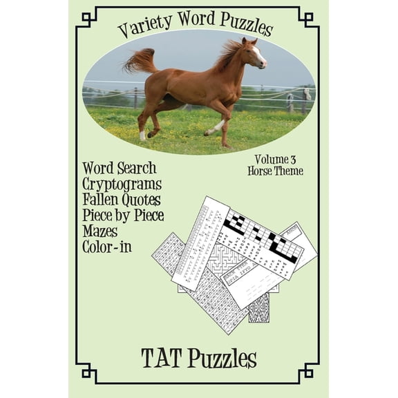 Variety Word Puzzles: Volume 3: Horse themed, (Paperback)